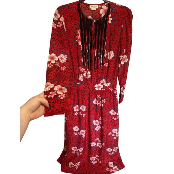 Zadig And Voltaire NWT Remus Pensee Dress Maxi Bohemian Floral Lace Size Small - Picture 4 of 14